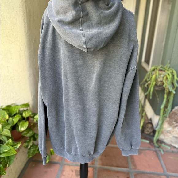 Vintage XL TSA Clothing Faded Hoodie XL Boxy Alphanumeric Es Tom Penny Muska Y2K - Picture 3 of 4